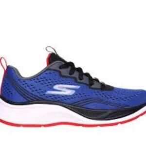 Skechers Size 5  Blue and Red Sneakers with Mesh Upper